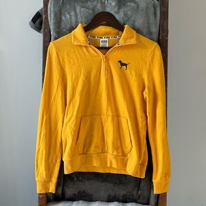 Pink half zip sweater